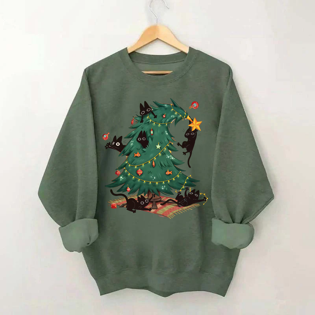 Funny Christmas Cat Sweatshirt