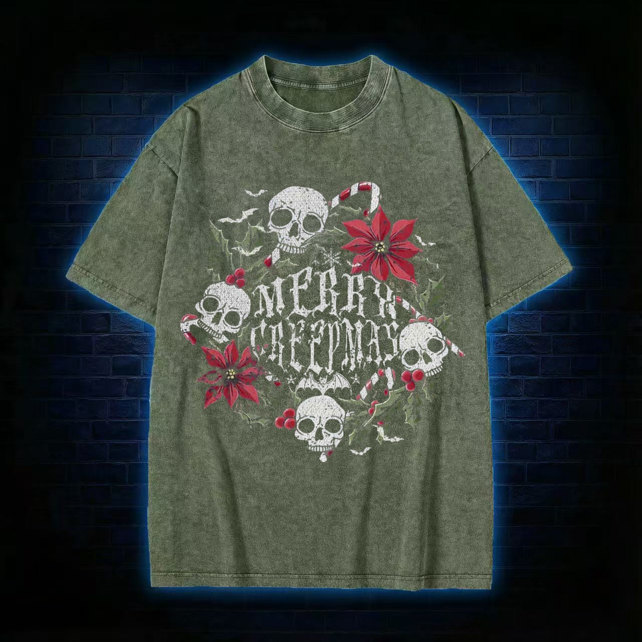 Merry Creepmas Washed T-shirt