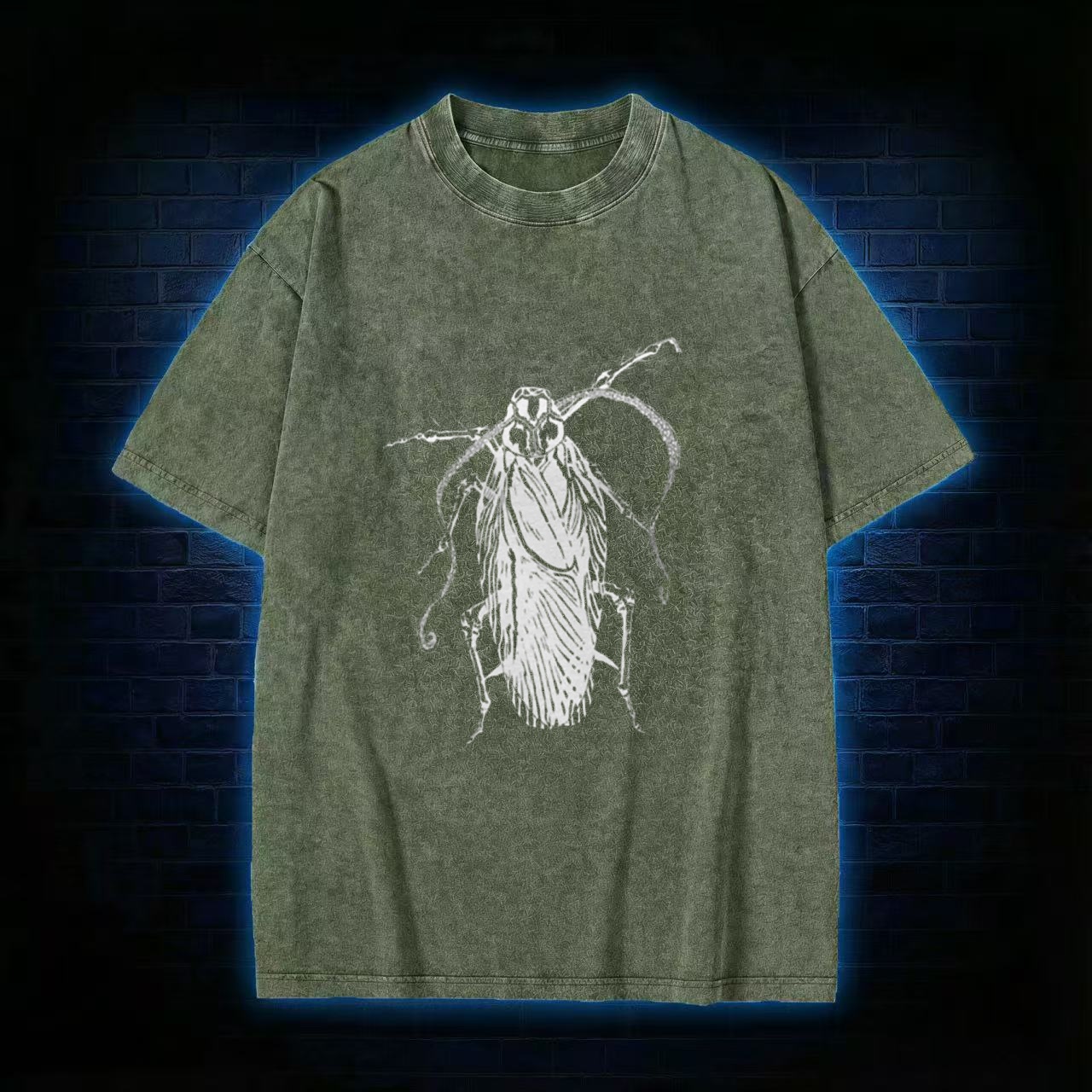 Creepy Roach Washed T-shirt