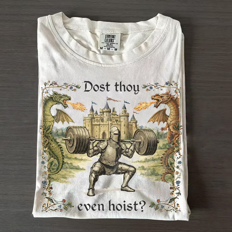 Dost Thou Even Hoist Medieval Gym Retro T-Shirt