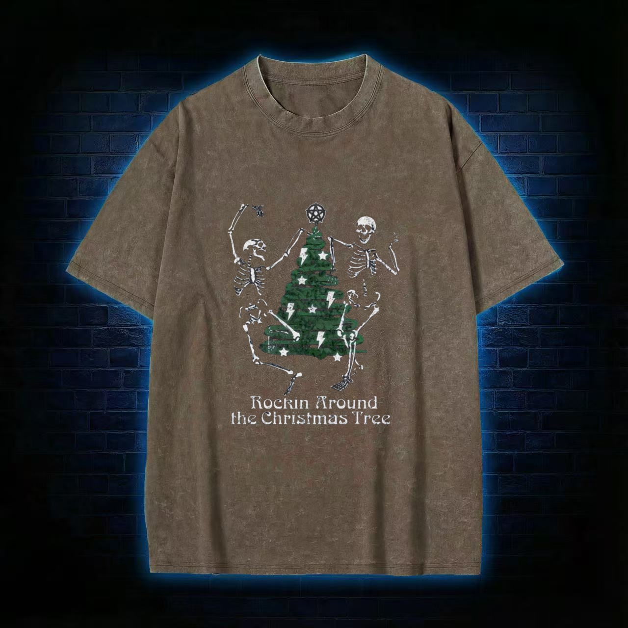 Rockin Around the Christmas Tree Washed T-shirt
