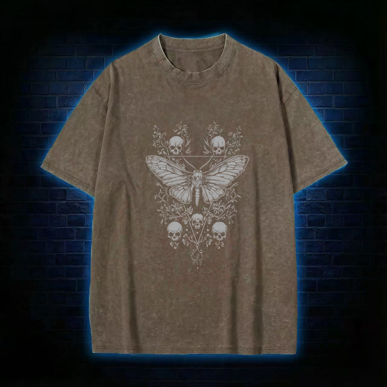 Skull Moth Washed T-shirt