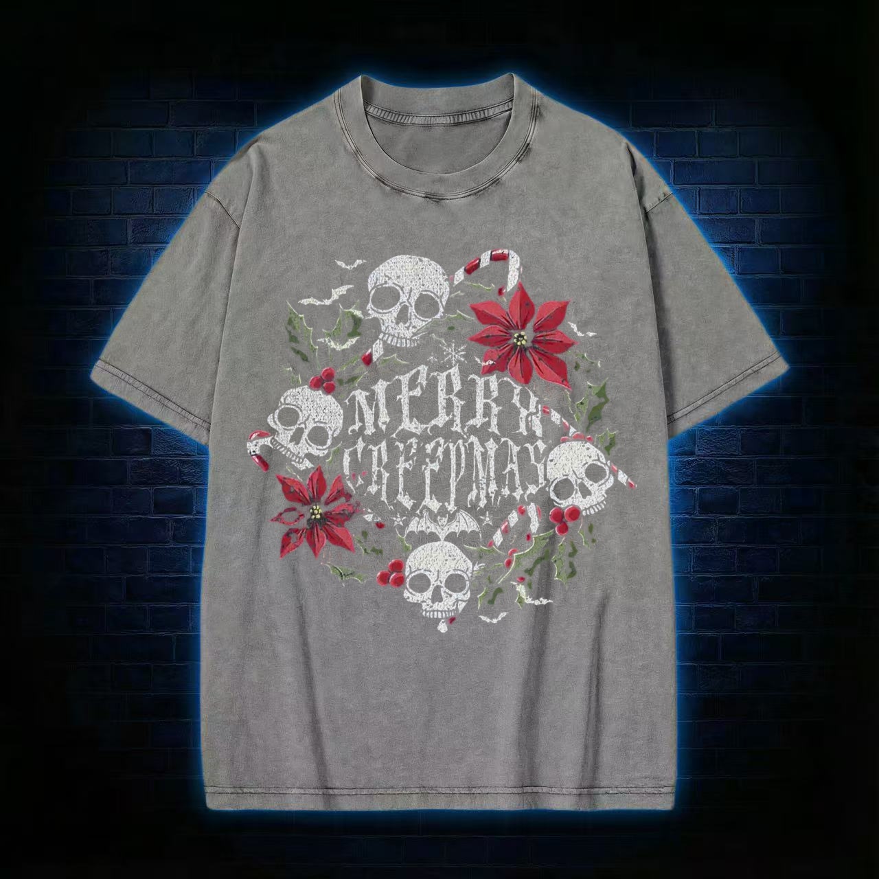 Merry Creepmas Washed T-shirt