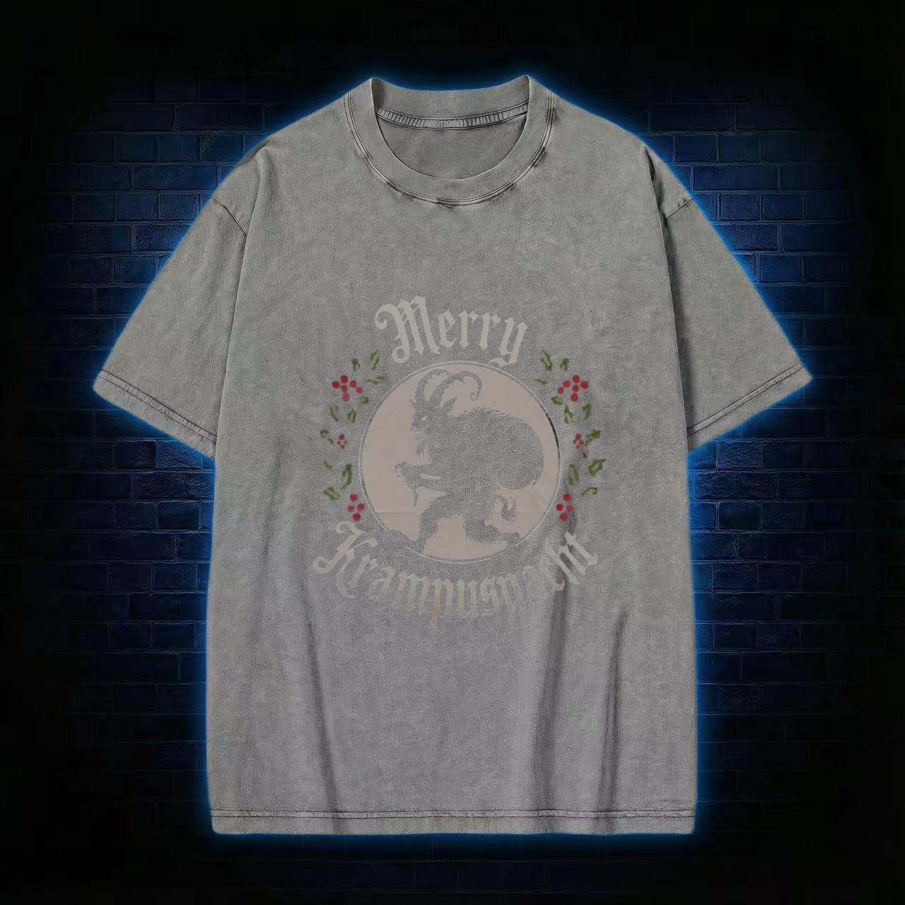 Merry Krampusnacht Washed T-shirt