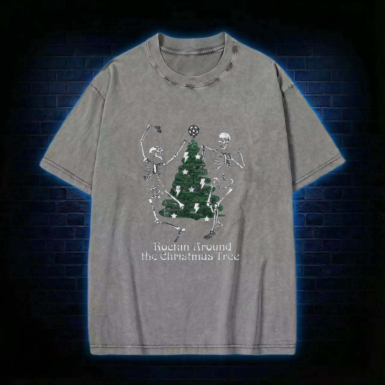 Rockin Around the Christmas Tree Washed T-shirt