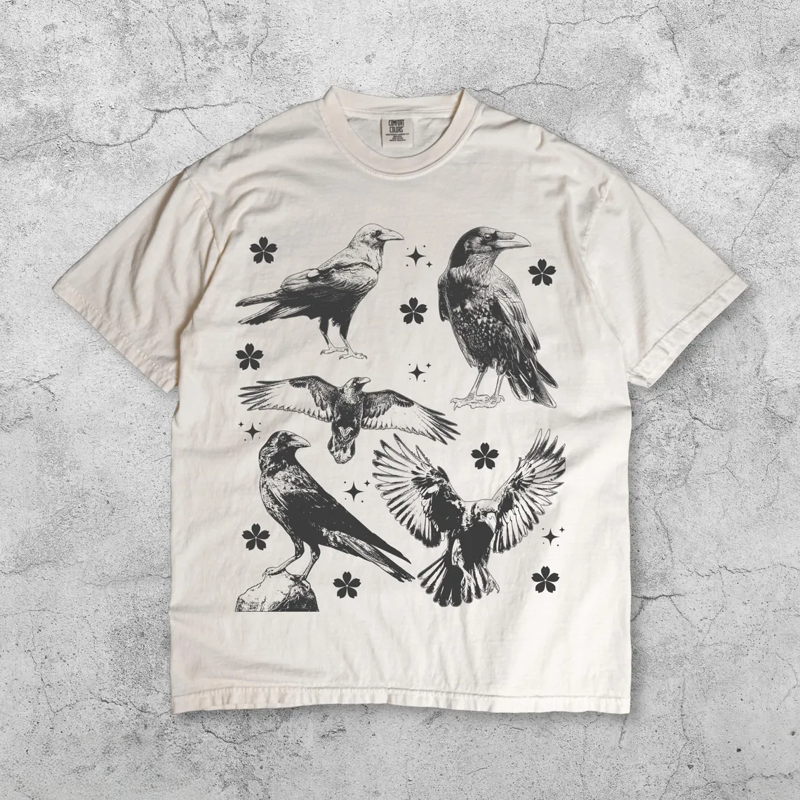 Ravens Tattoo Style Vintage T-Shirt