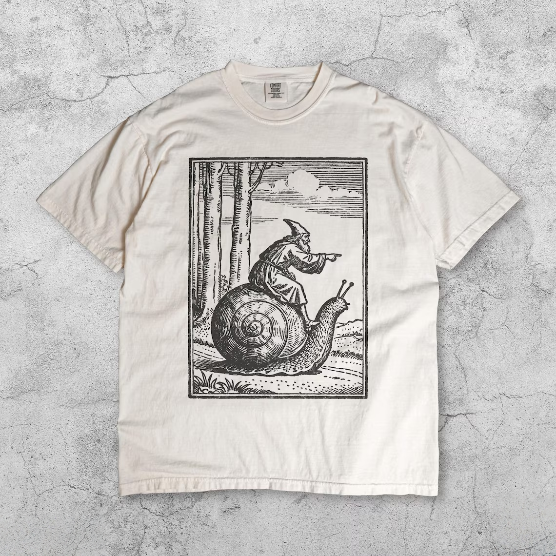 Retro Medieval Snail Rider T-Shirt