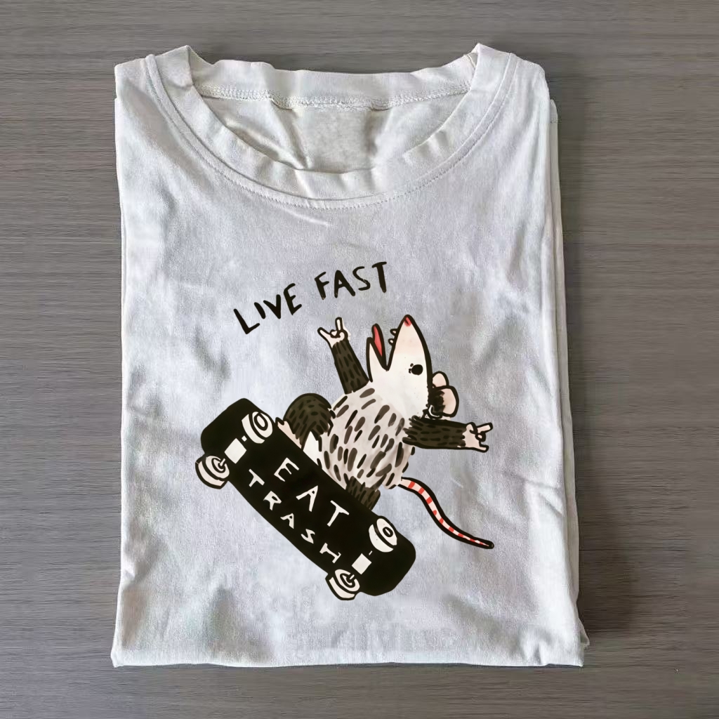 Retro Skate Rat Meme T-shirt