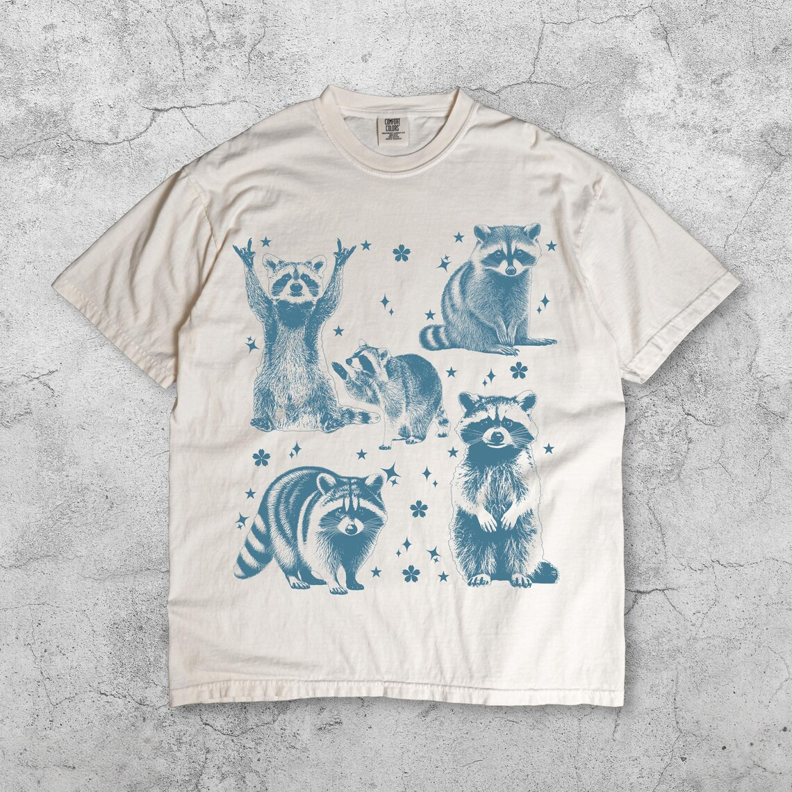 Vintage Raccoon Tattoo Style T-Shirt