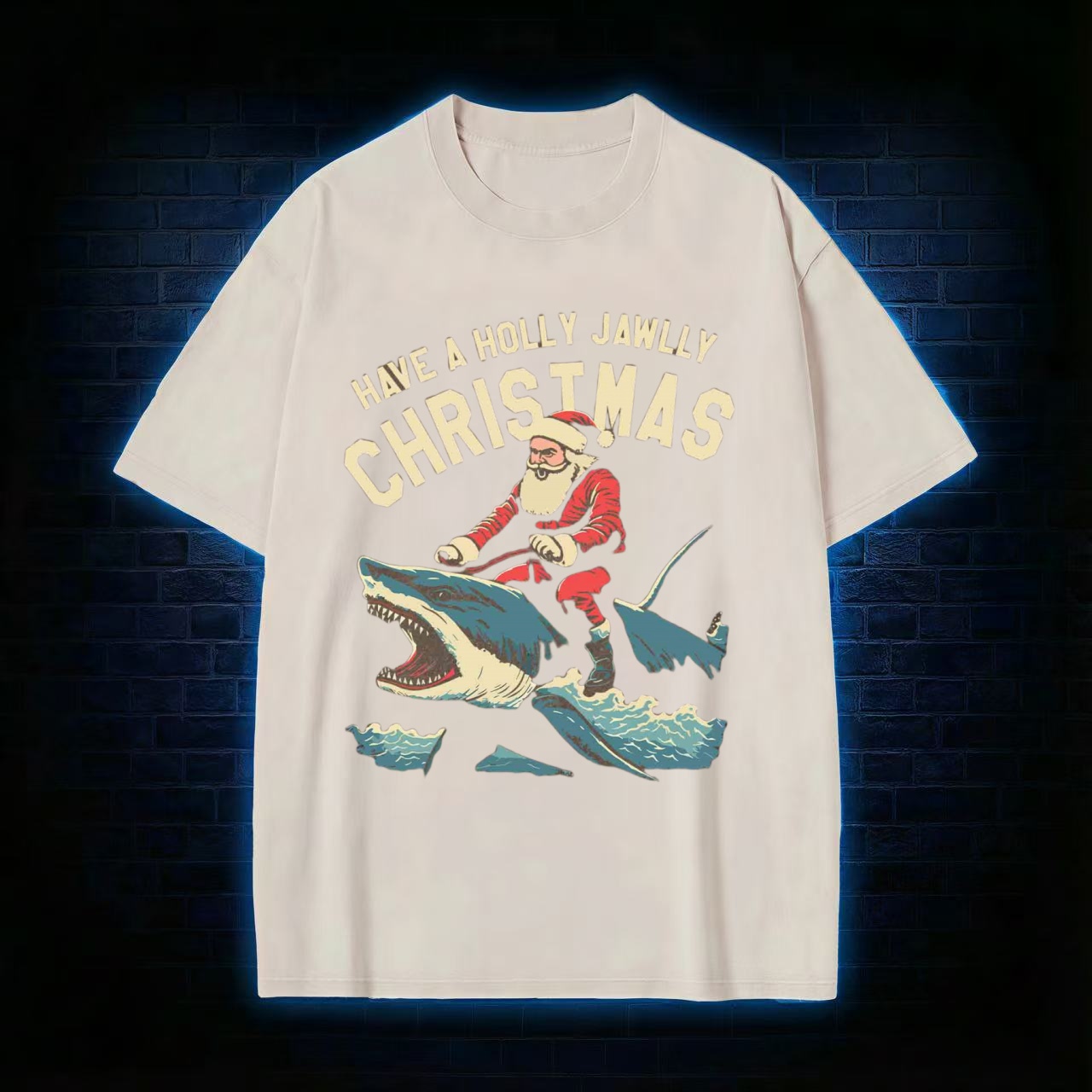 Have A Holly Jawlly Christmas Washed T-shirt