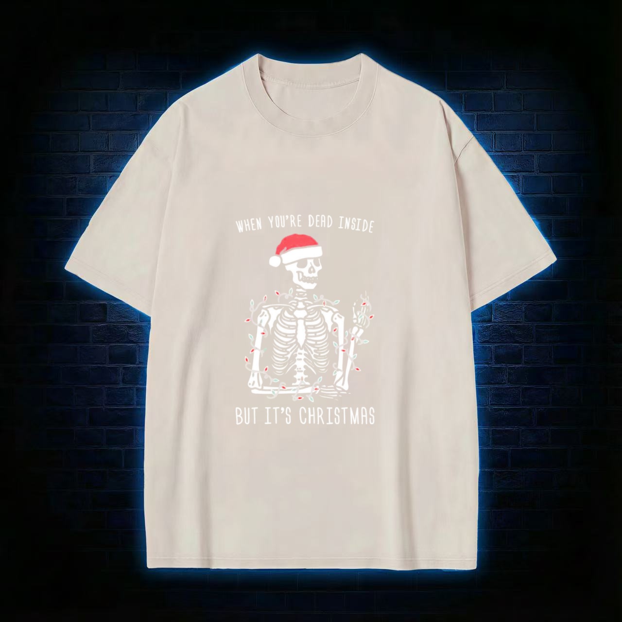 You Are Dead Inside But It's Christmas Washed T-shirt