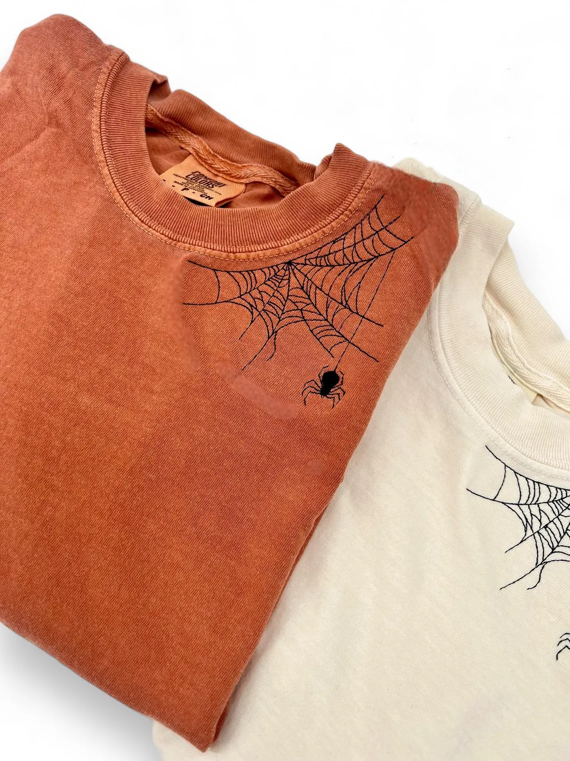 Embroidered Spider Halloween T-shirt