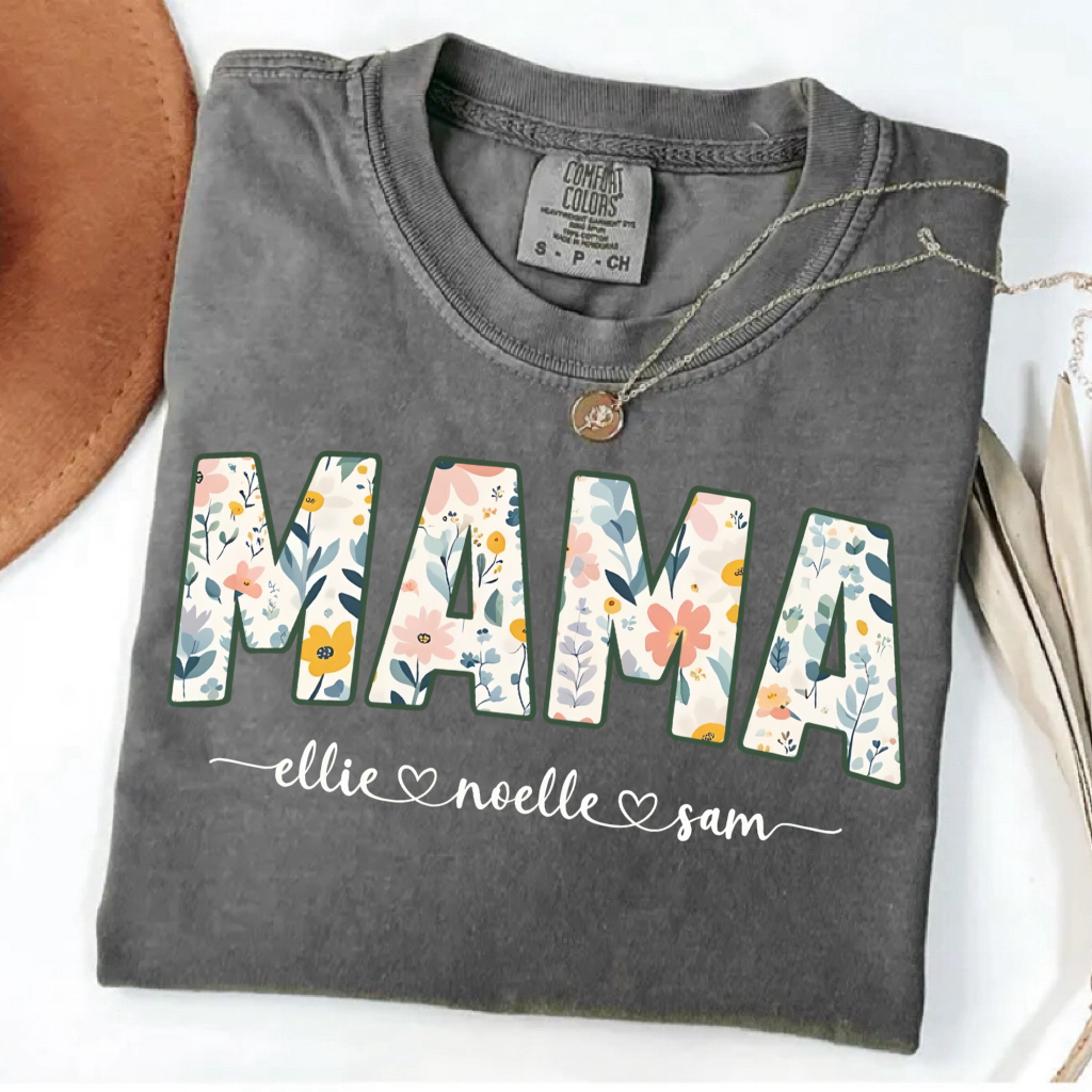 Vintage Floral Mama T-Shirt