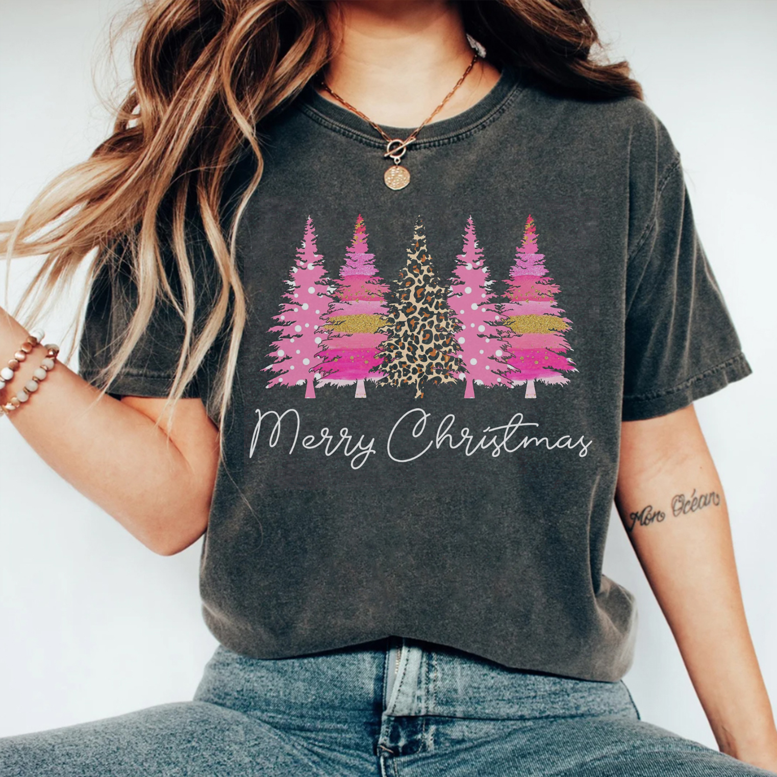 Ladies Merry Christmas T-Shirt-Lulueye