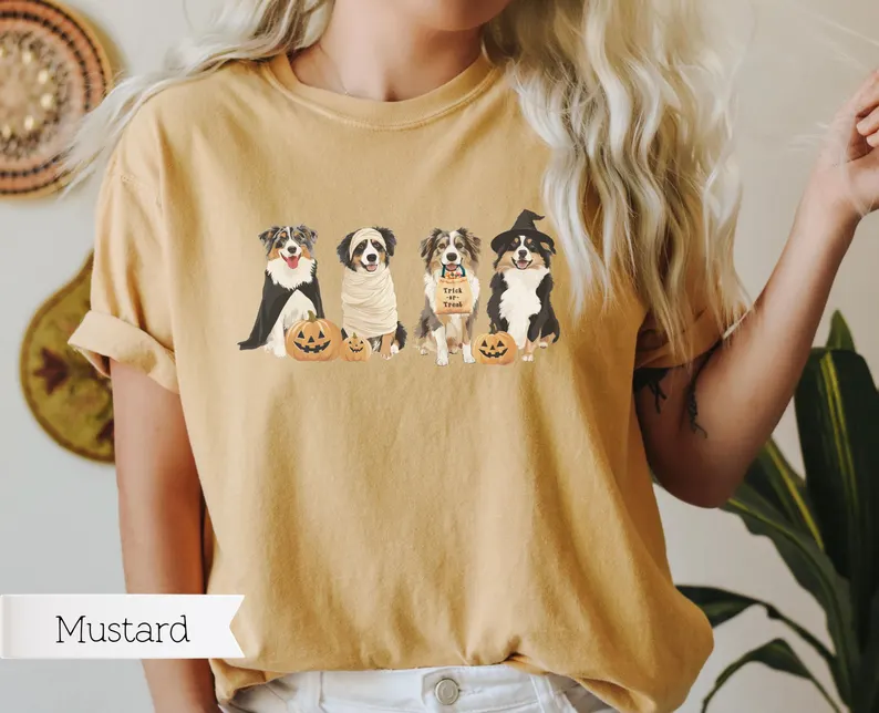 Unisex Halloween Australian Shepherd Shirt
