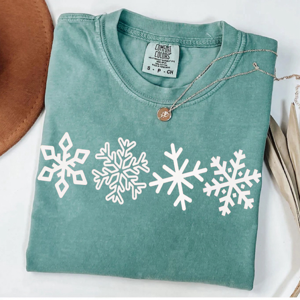 Comfort Colors Snowflake Winter T-shirt