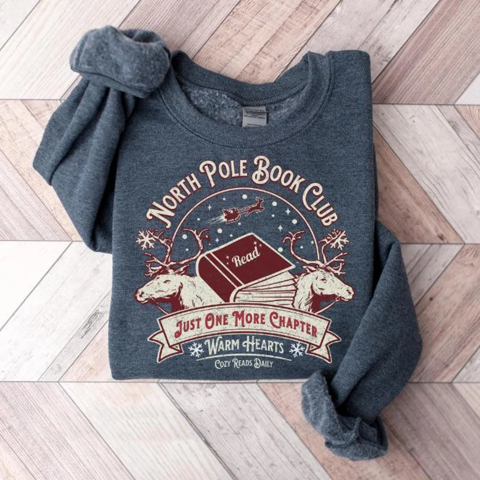 North Pole Book Club Christmas Sweatshirt