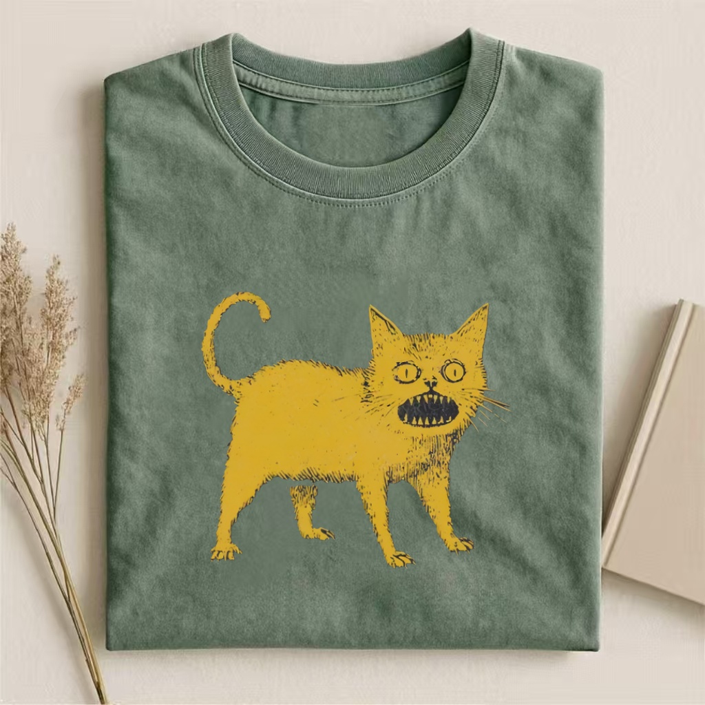 Horrible Japanese Cat Vintage T-shirt