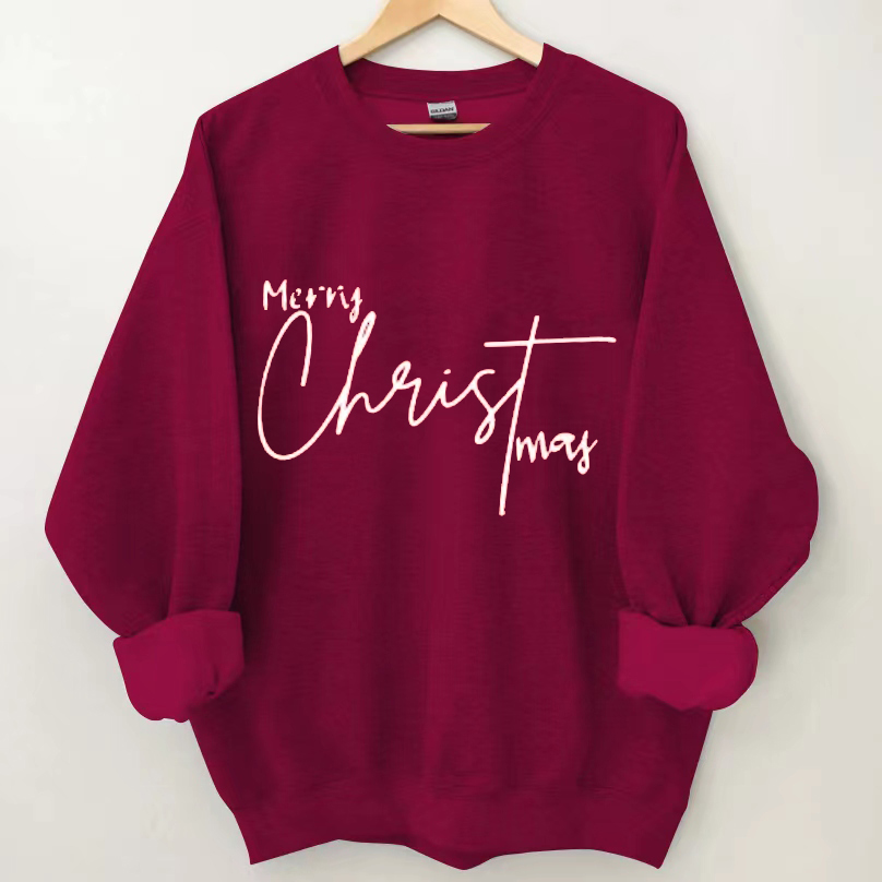 Merry CHRISTmas Sweatshirt-Lulueye
