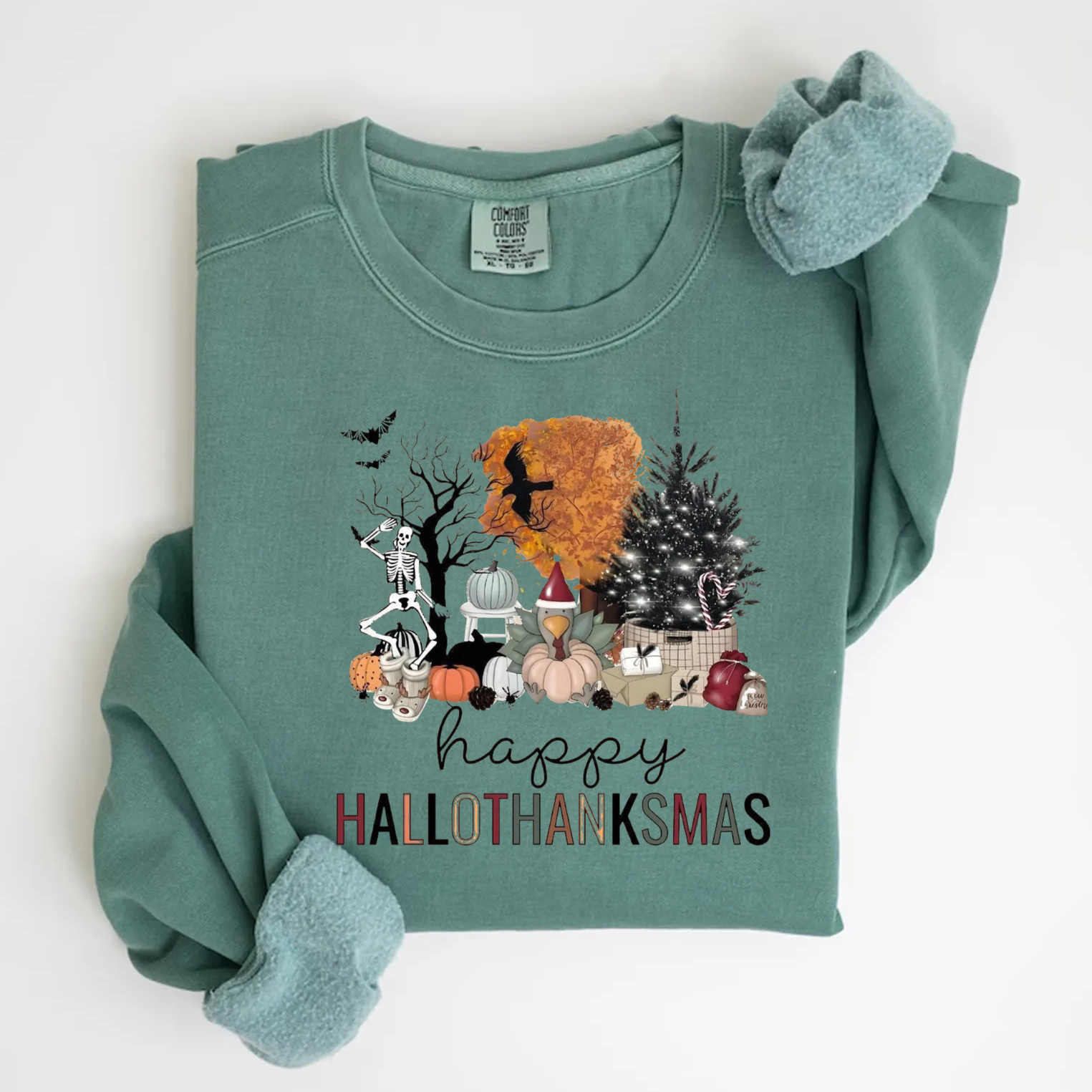 Happy HalloThanksMas Sweatshirt