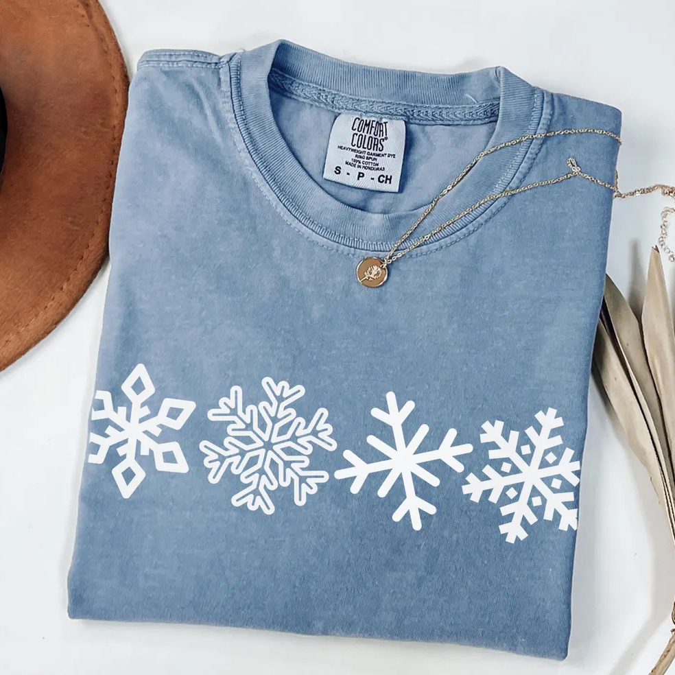 Comfort Colors Snowflake Winter T-shirt