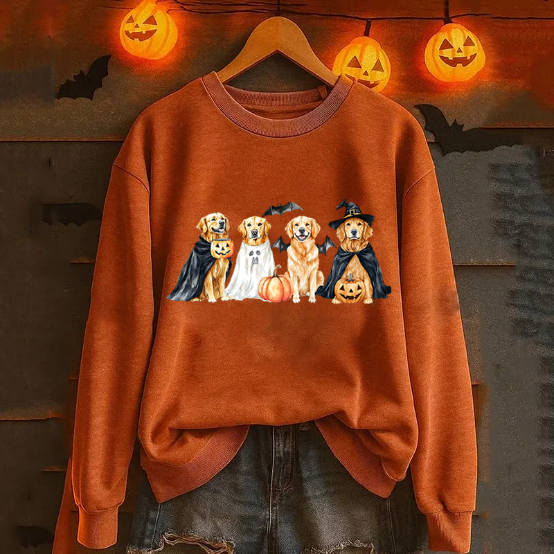 Comfort Colors Halloween Golden Retriever Sweatshirt
