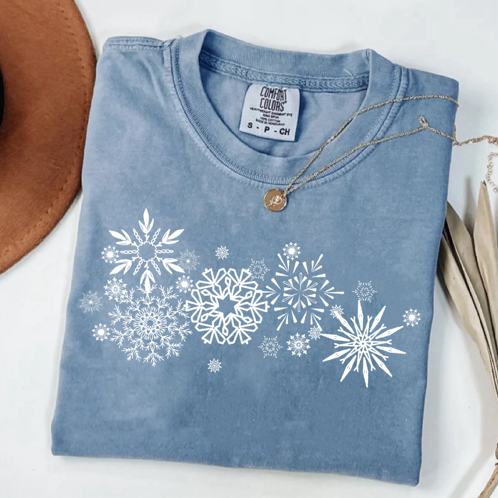 Comfort Colors Snowflake Winter T-shirt