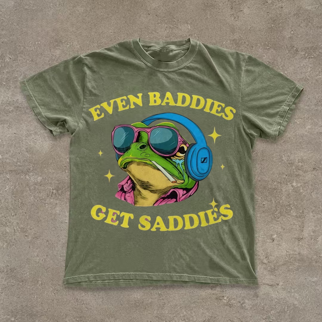 "Even Baddies Get Saddies" Frog Meme T-shirt