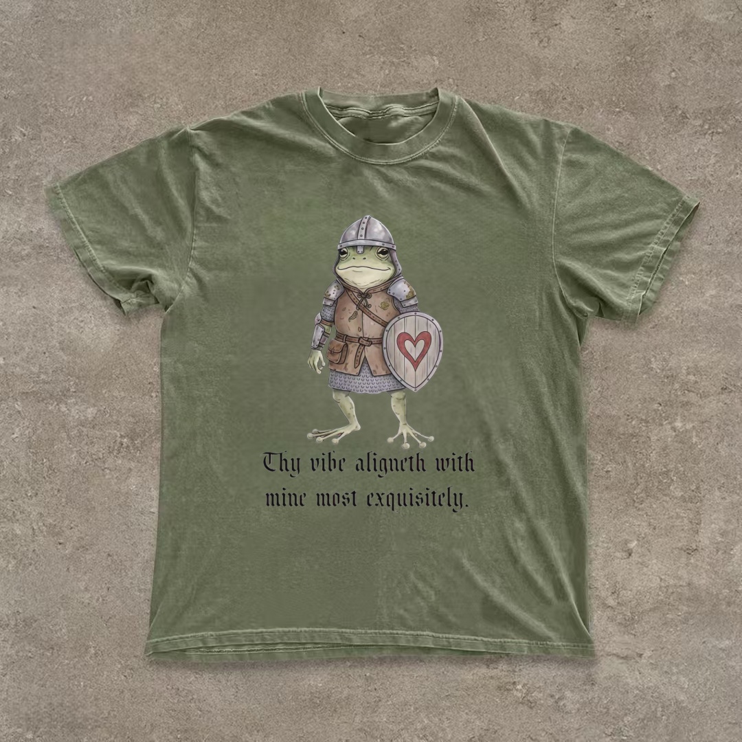  "Thy Vibe Aligneth" Frog Knight T-shirt