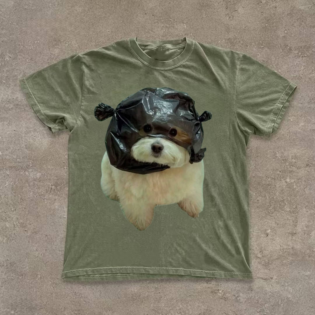 Plastic Bag Dog Meme T-shirt