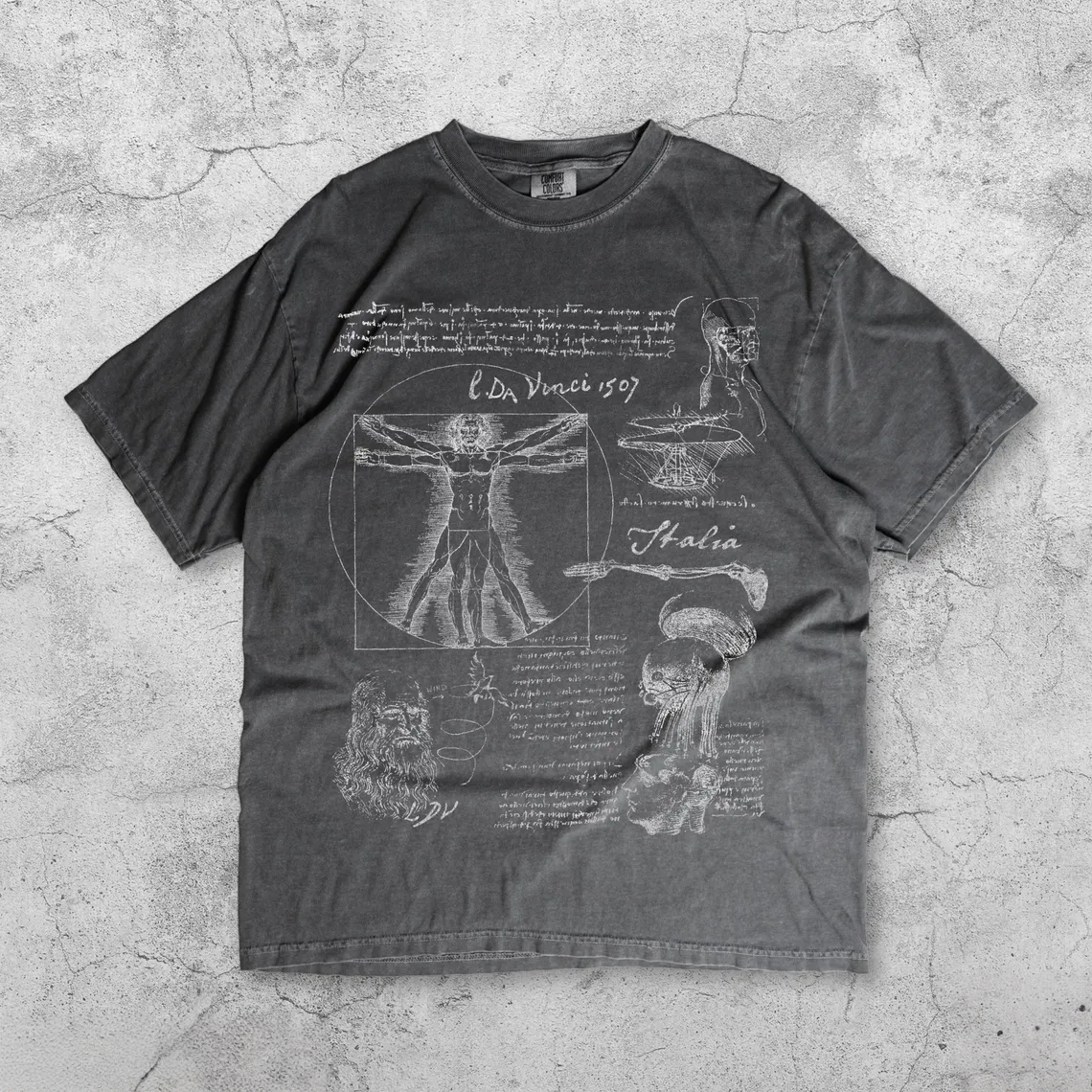 Da Vinci Vitruvian Man Vintage T-Shirt