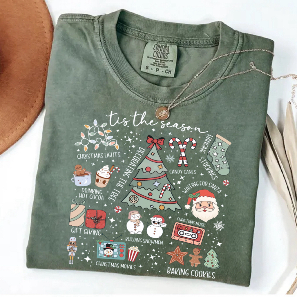 Retro Tis The Season Christmas T-shirt/Sweatshirt