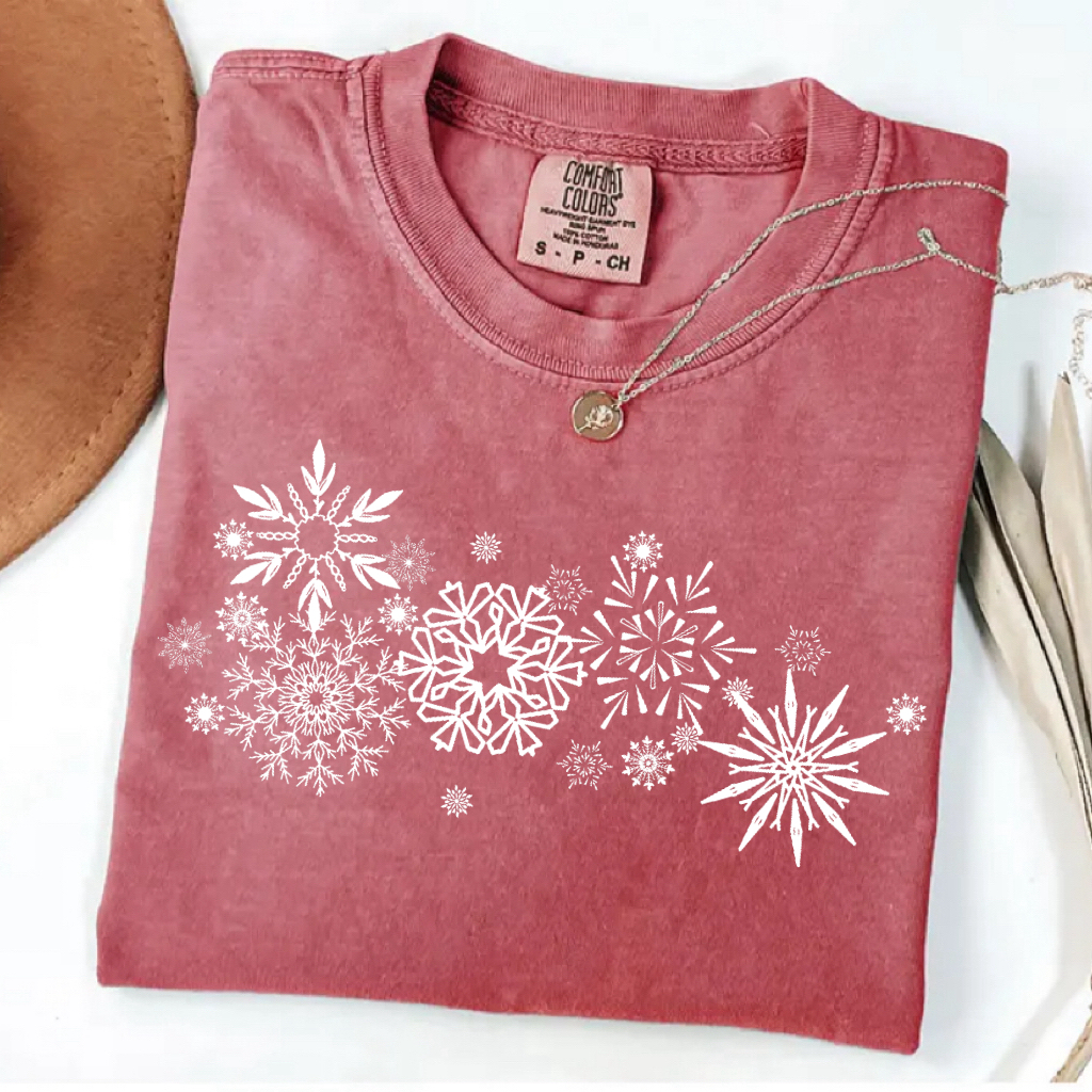 Comfort Colors Snowflake Winter T-shirt