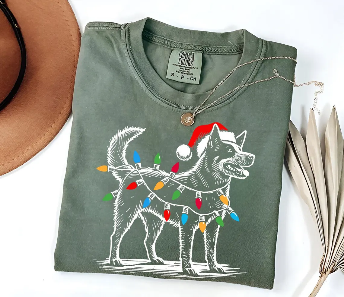 Comfort Color Cattle Dog Christmas T-shirt