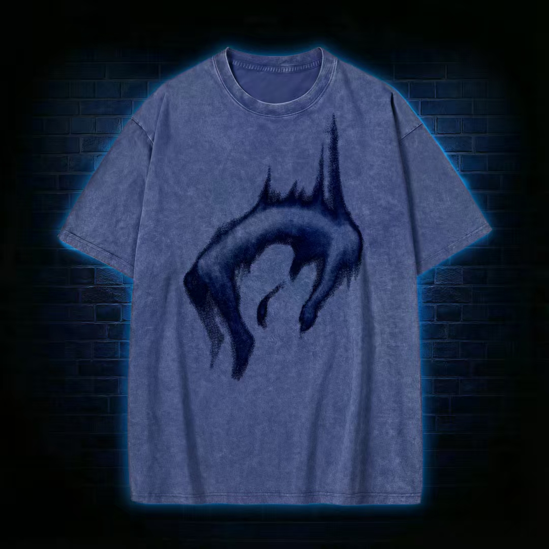 Abstract Spiky Curve Dark Art T-Shirt