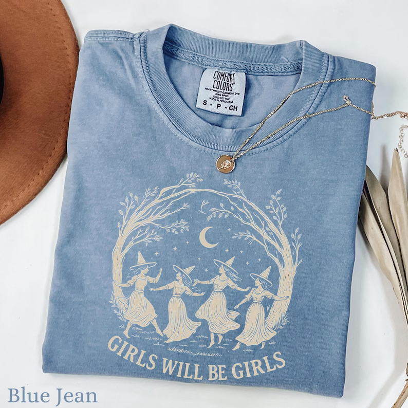 Vintage Girls Will Be Girls Witch T-shirt
