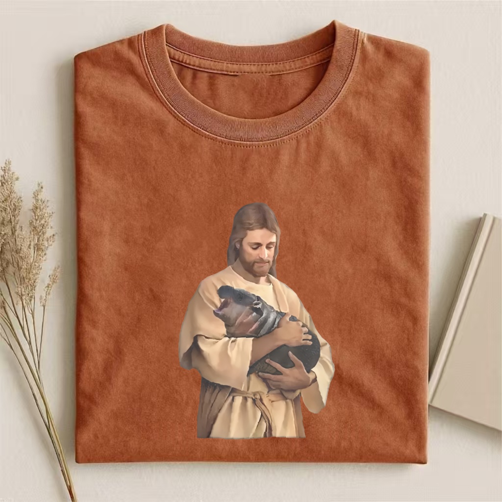 Jesus Moo Deng T-Shirt