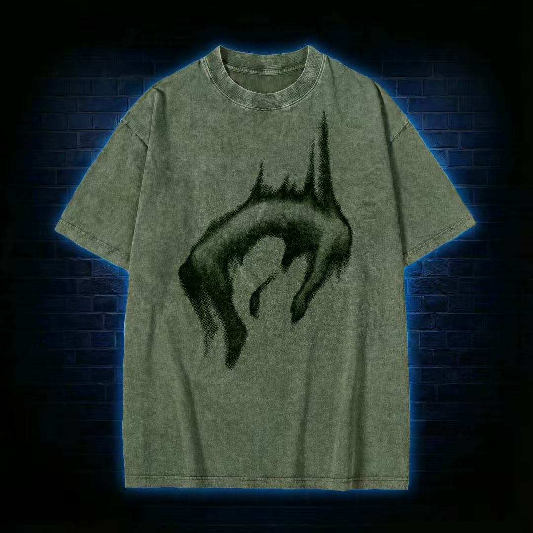 Abstract Spiky Curve Dark Art T-Shirt
