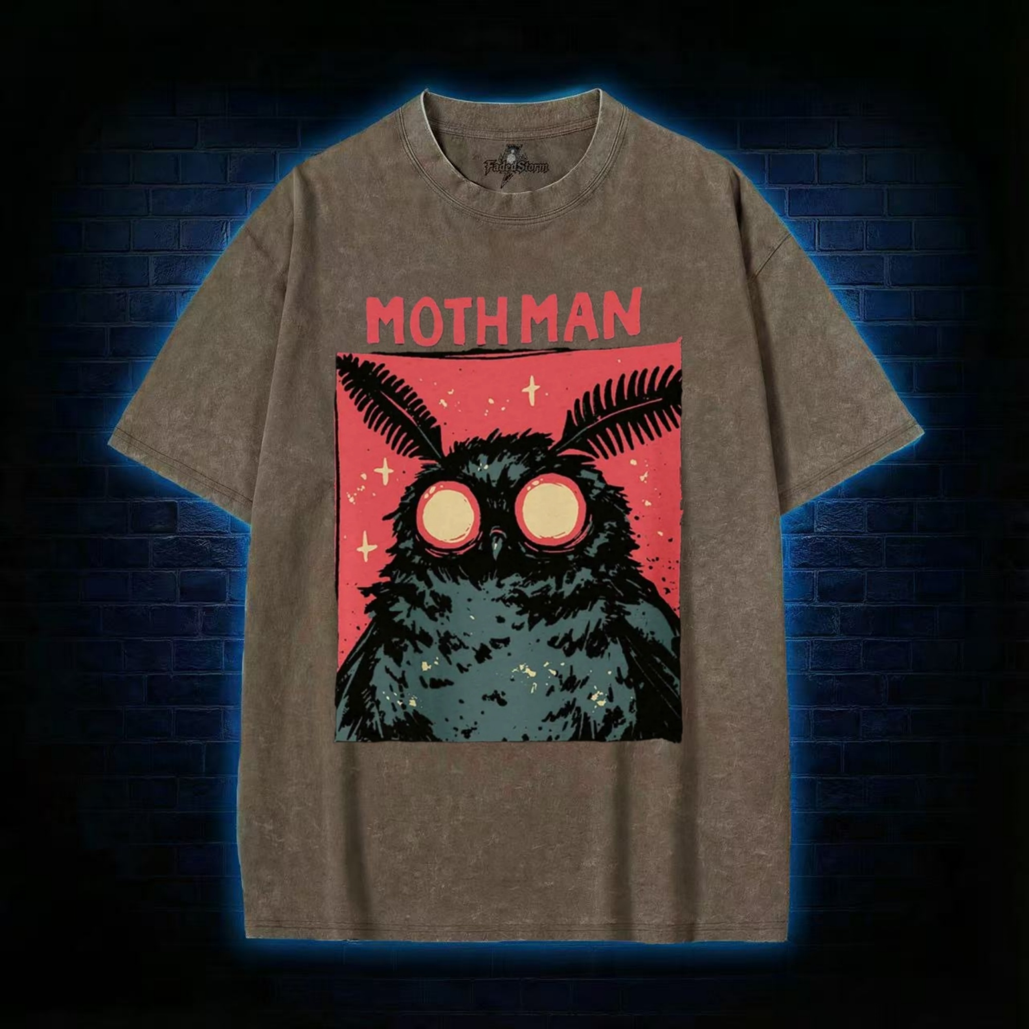 Cryptid Mothman Washed T-shirt