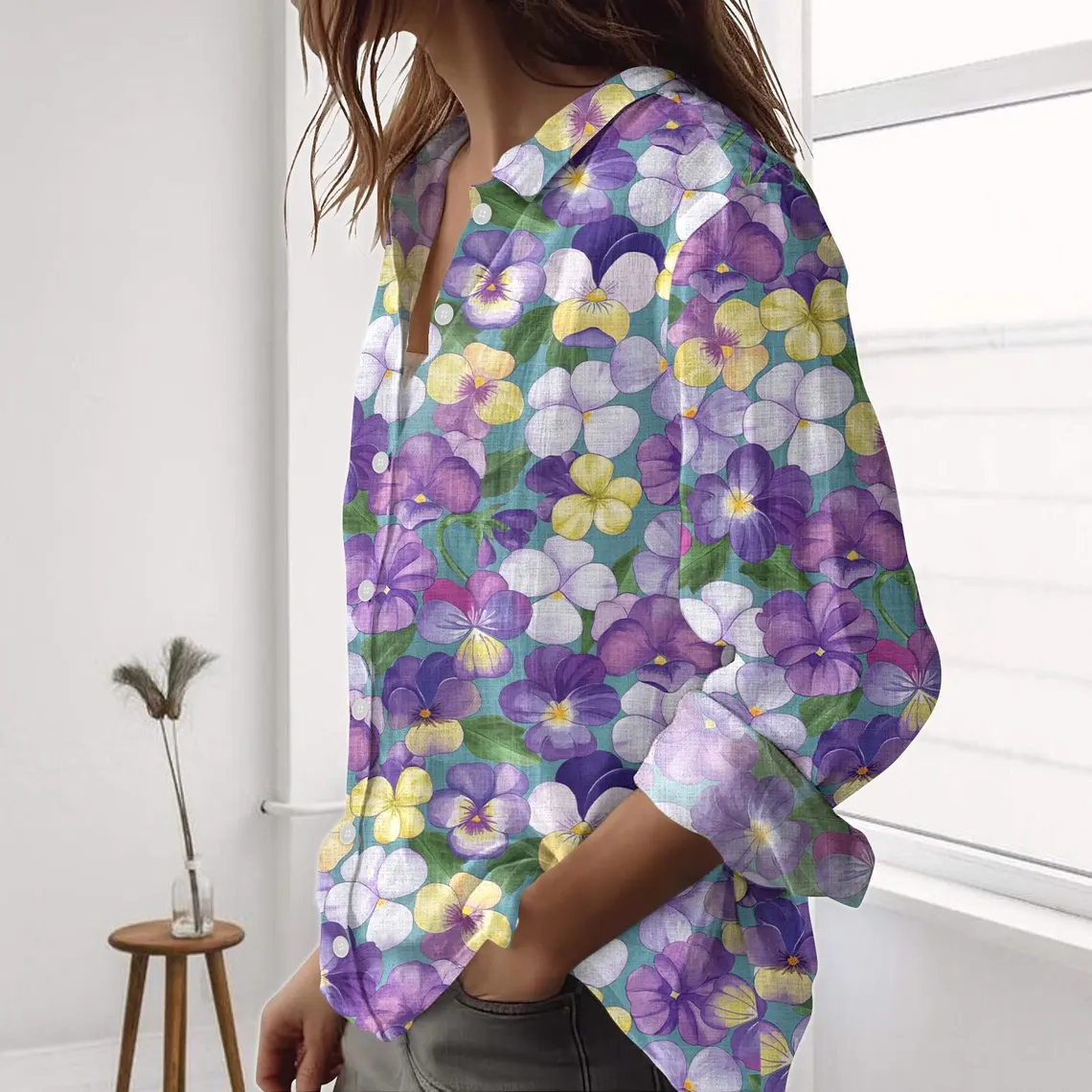 Floral Summer Blouses Shirt