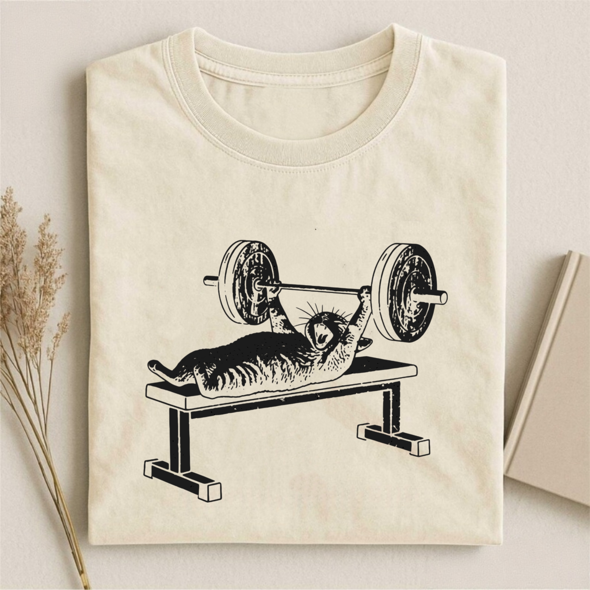 Funny Cat Gym T-shirt