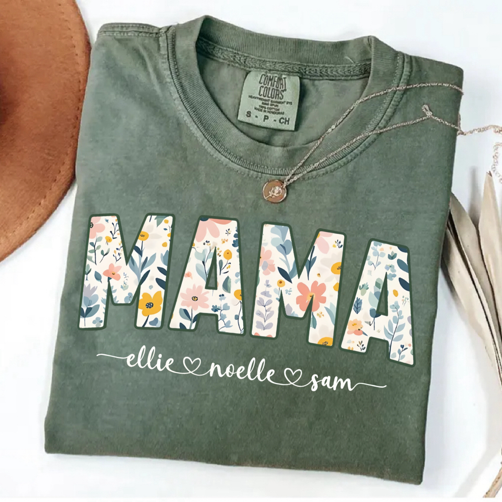 Vintage Floral Mama T-Shirt