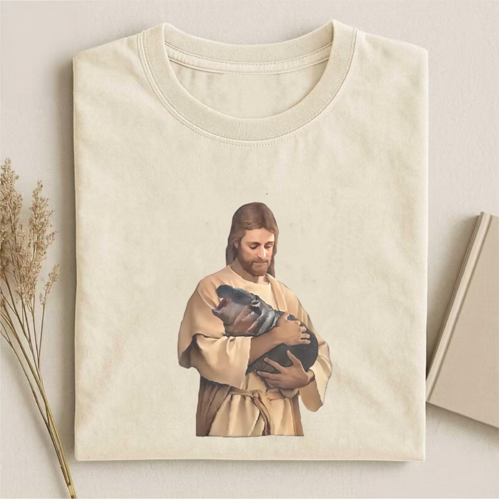 Jesus Moo Deng T-Shirt