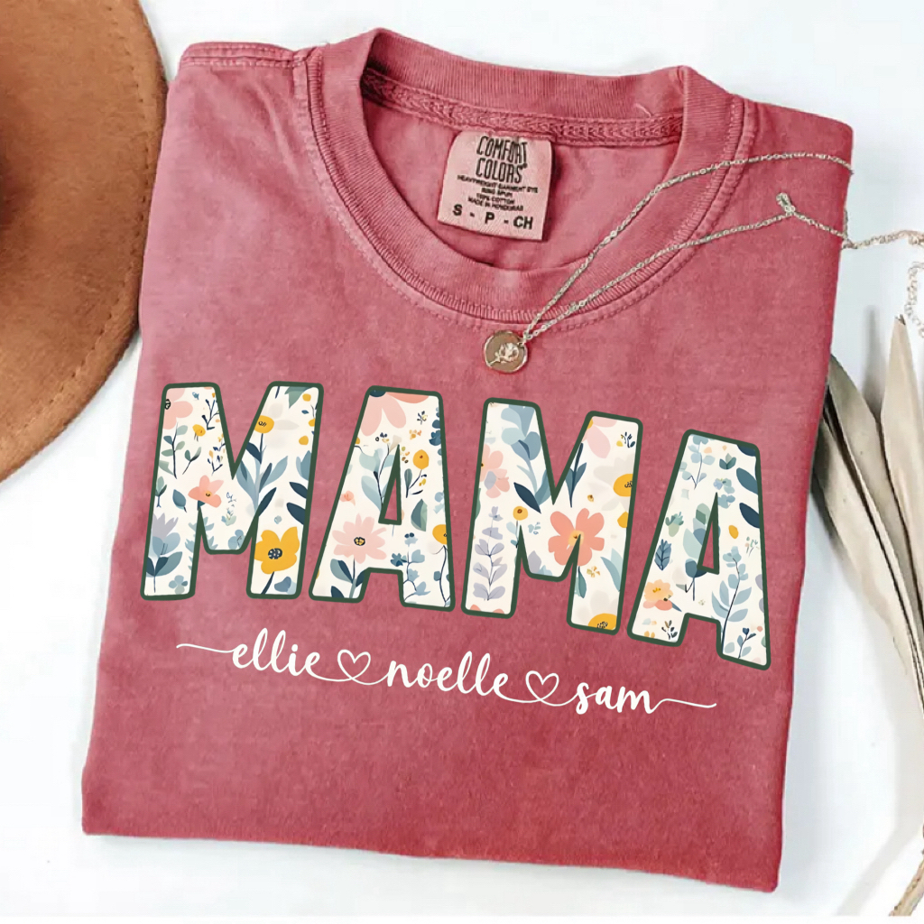 Vintage Floral Mama T-Shirt