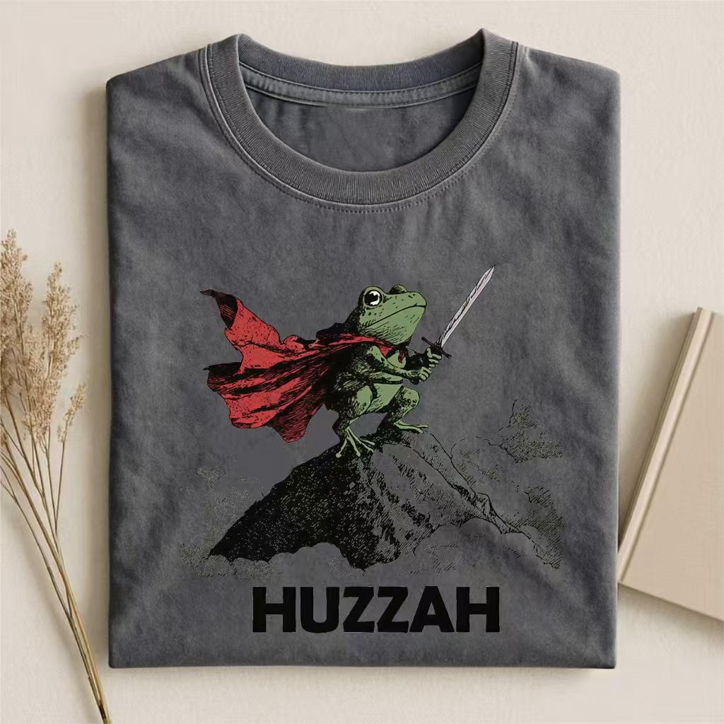 "Huzzah" Heroic Frog Graphic T-shirt
