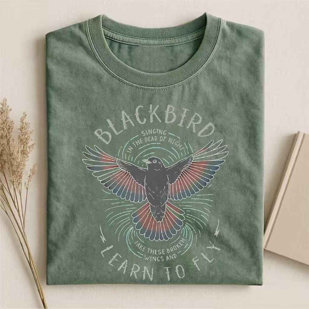 Blackbird Old School Rock Band T-shirt