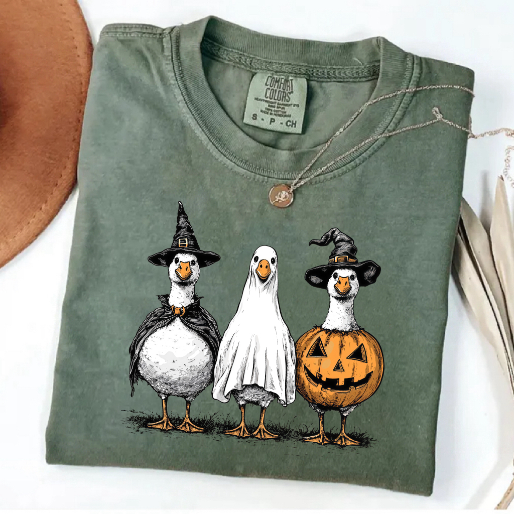 Boo Ghost Goose Halloween T-Shirt