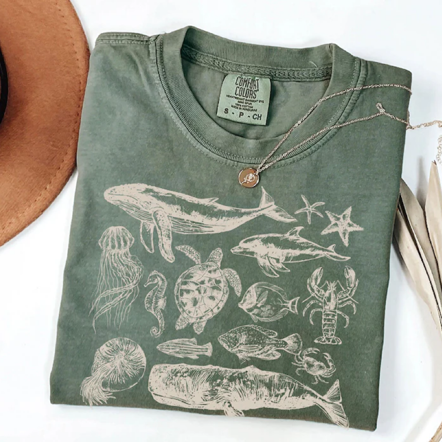 Vintage 90s Sea Animals T-Shirt