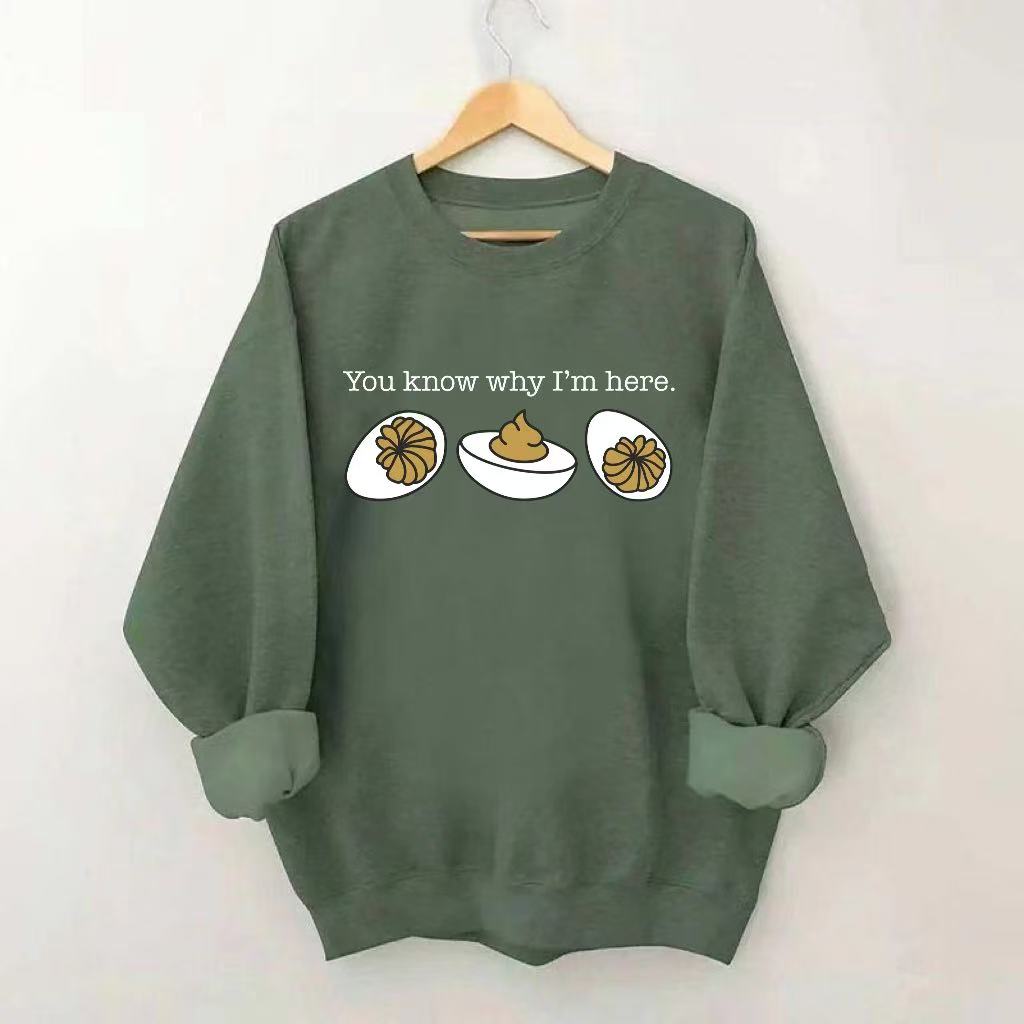 Humorous Deviled Egg Sweatshirt