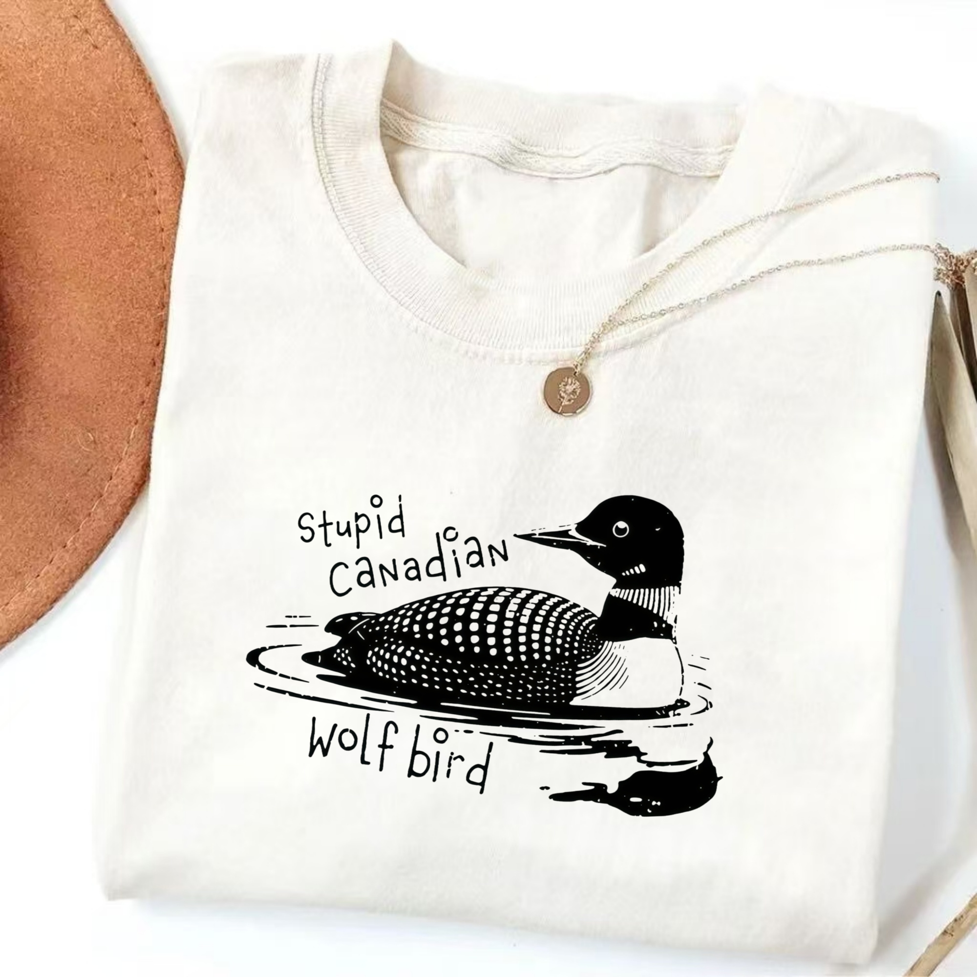 Stupid Canadian Wolf Bird T-Shirt